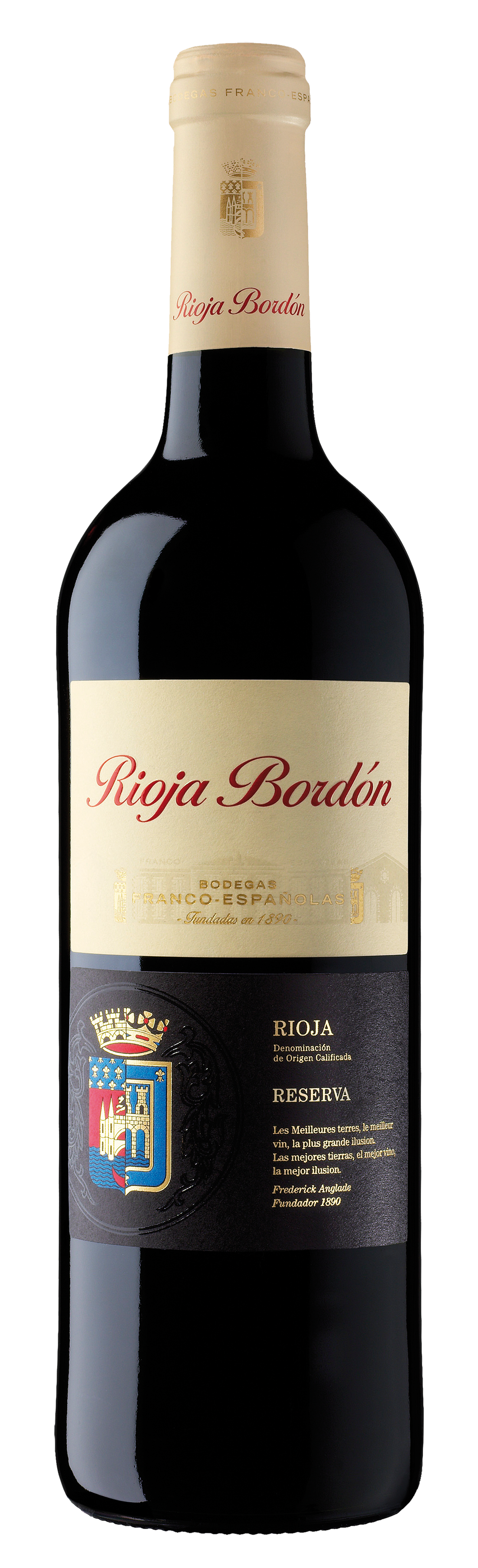 RIOJA BORDON RESERVA BOTTLE SHOT